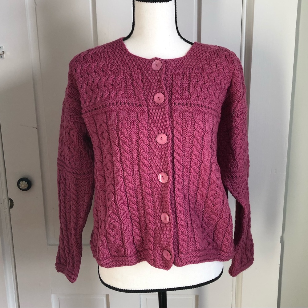 NWOT Pink Cardigan Blarney Woollen Mills